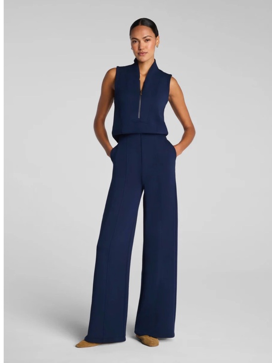 SPANX Pants - SPANX AirEssentials Shawl Collar Half Zip Jumpsuit SP Color:Timeless Navy NWT